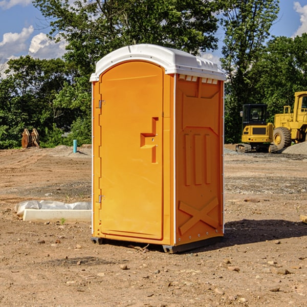 how often are the portable restrooms cleaned and serviced during a rental period in Castor LA